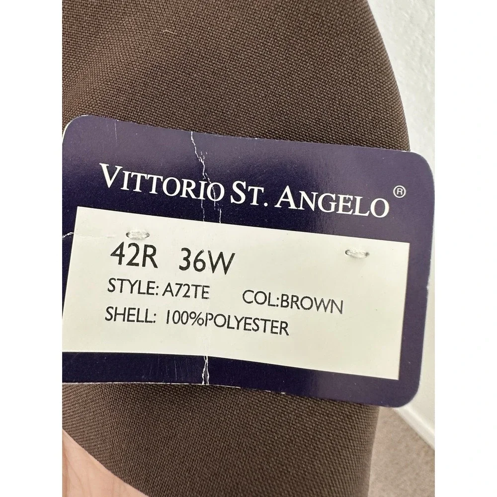 Vittorio St. Angelo Men's Sz 42 R Thin Blazer Jacket Brown Nwt